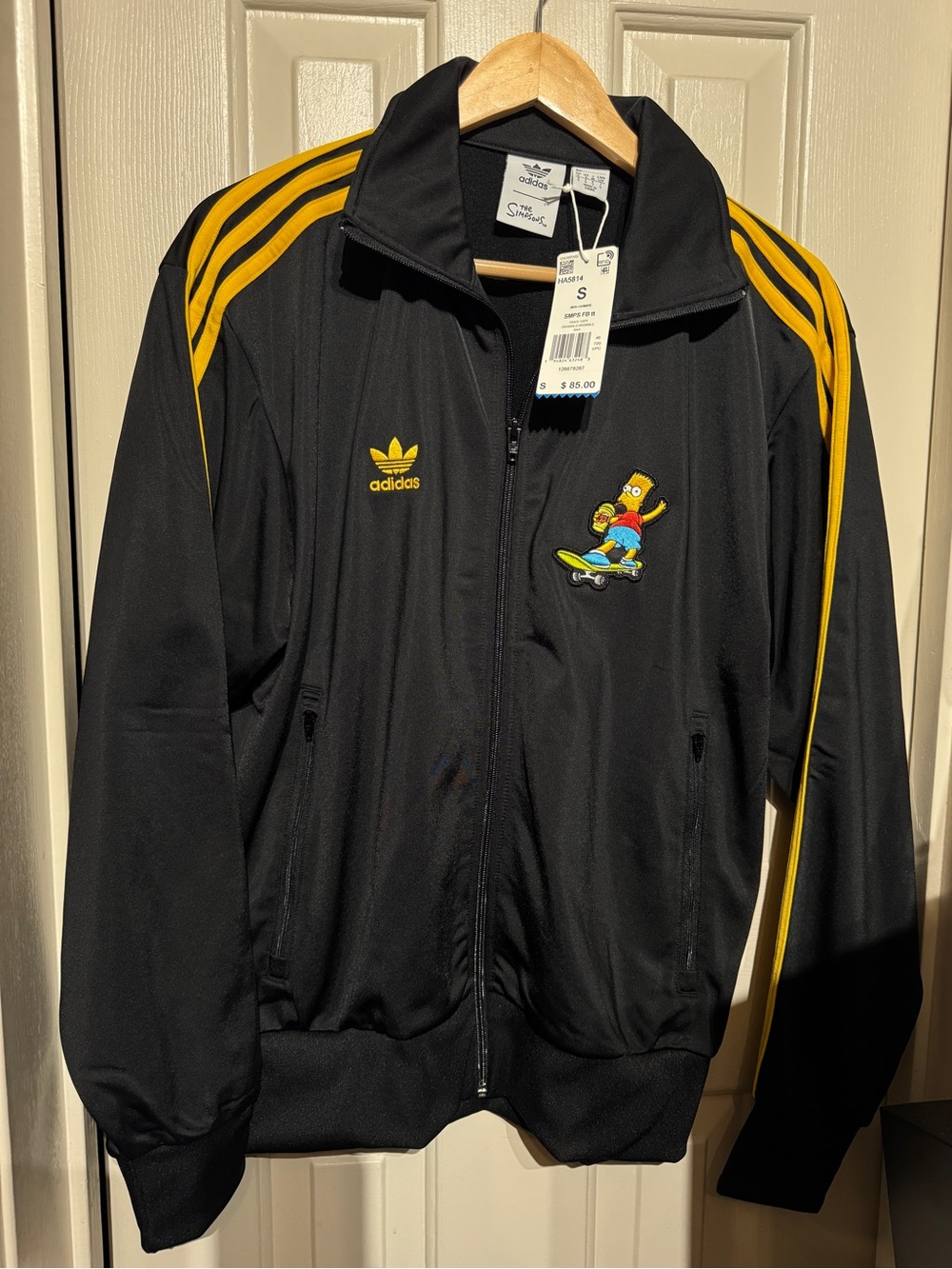Adidas Black & Yellow Track Jacket and Pants - Bart Simpson